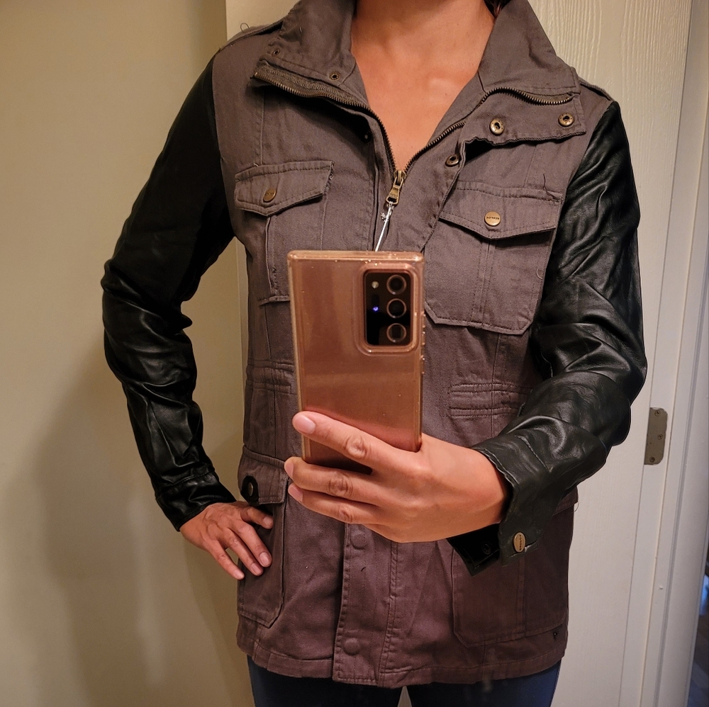 Redfox Juniors Sz M Military Jacket Zippered Coat